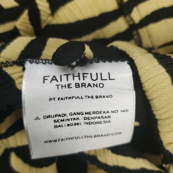 Faithfull the Brand Black & Cream Zebra Print Dress Size 6 Medium - Picture 9 of 12